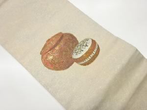 パッチワーク器模様刺繍名古屋帯